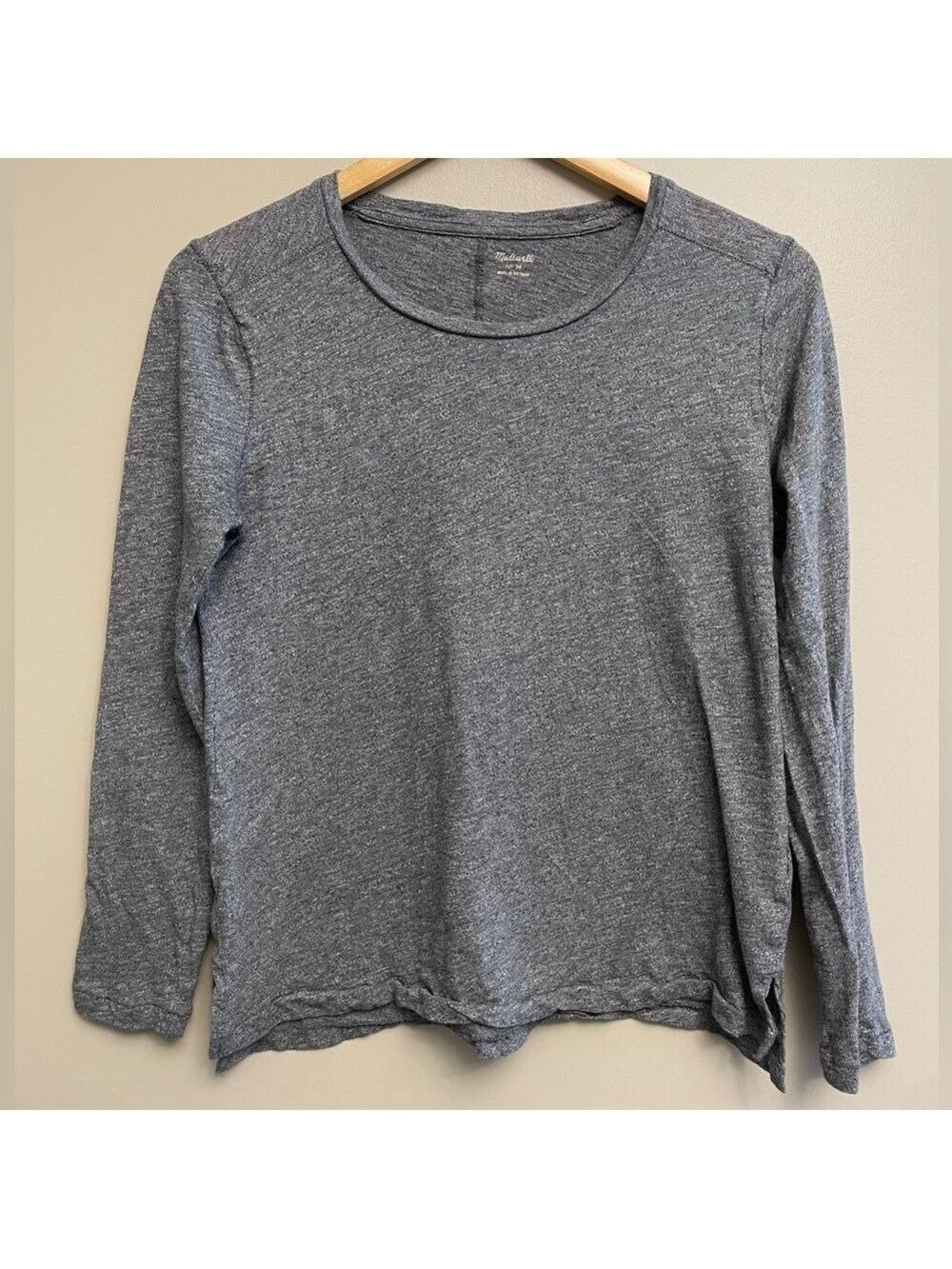 Madewell Women's Gray Long Sleeve Shirt Medium